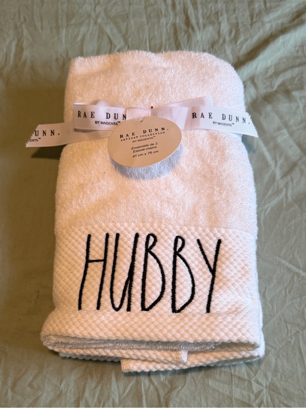 Rae Dunn Wifey & Hubby Hand Towels - Picture 2 of 8